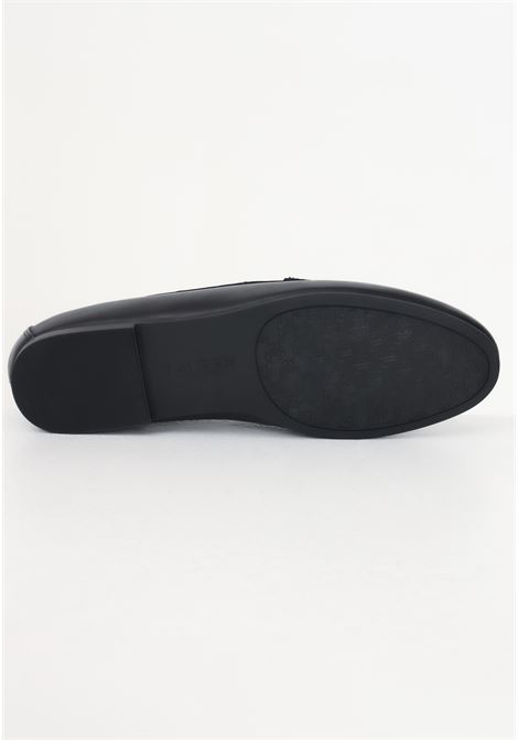 Black loafers for men and women with LRL buckle LAUREN RALPH LAUREN | 802946808001BLACK